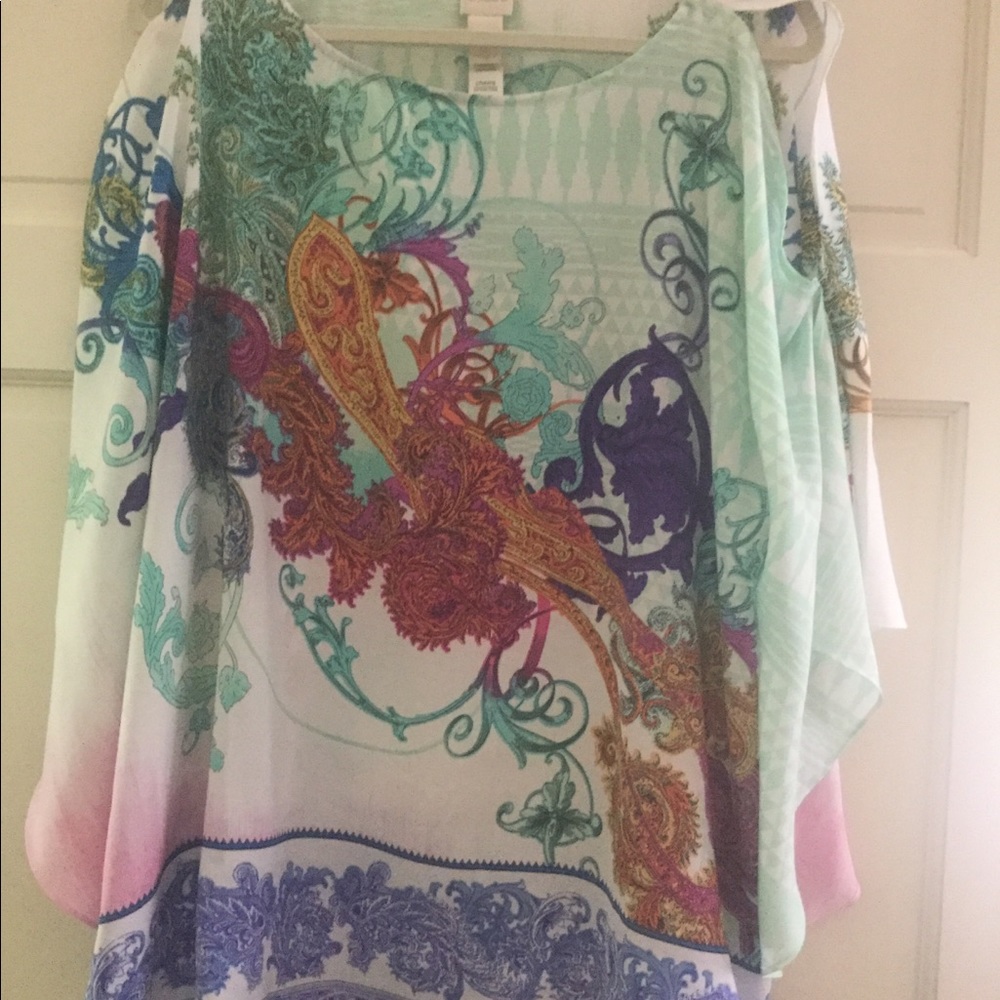 Paisley Cold Shoulder Blouse - Spring, Cruise!